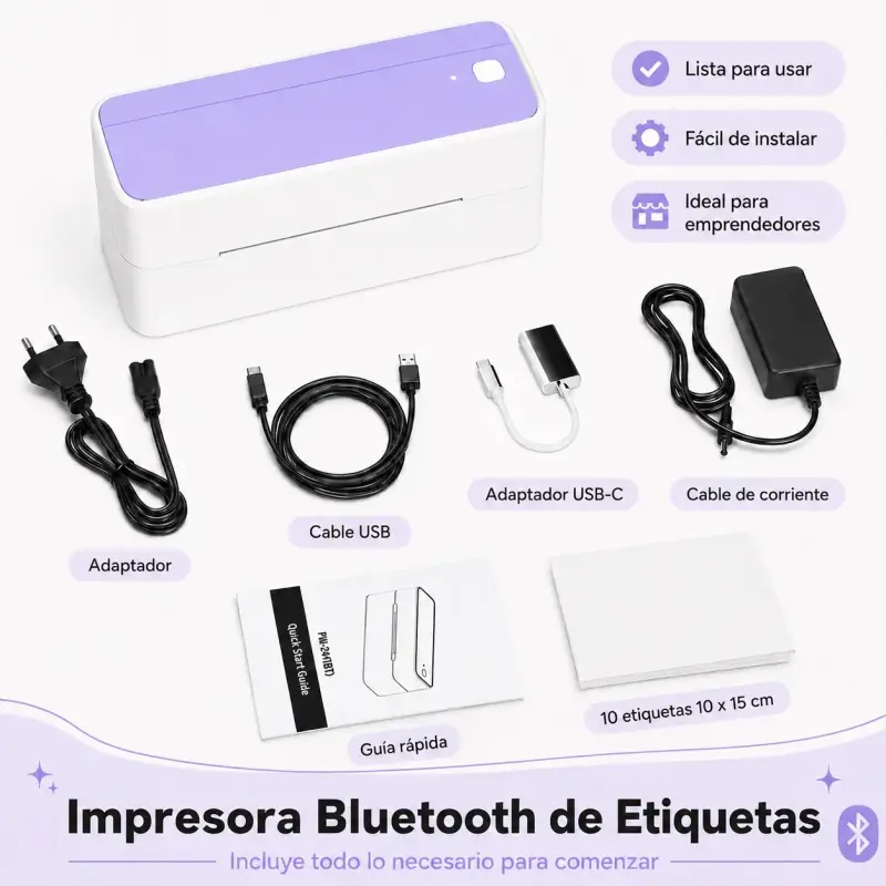 Impresora Etiquetas Phomemo 241-BT Bluetooth/USB - 2