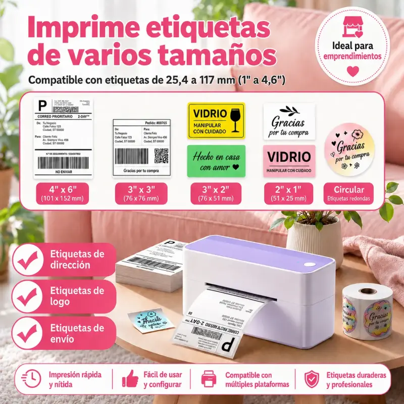 Impresora Etiquetas Phomemo 241-BT Bluetooth/USB - 3