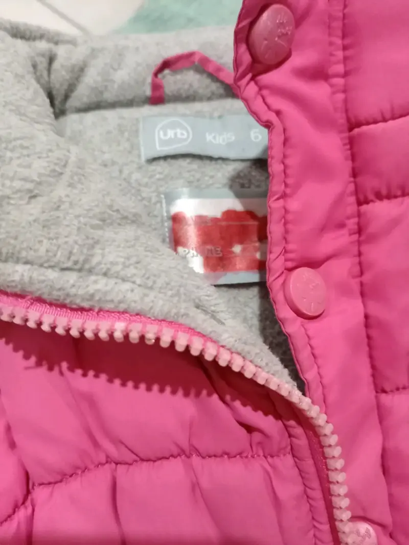 Chaleco acolchado rosado para niña - 2