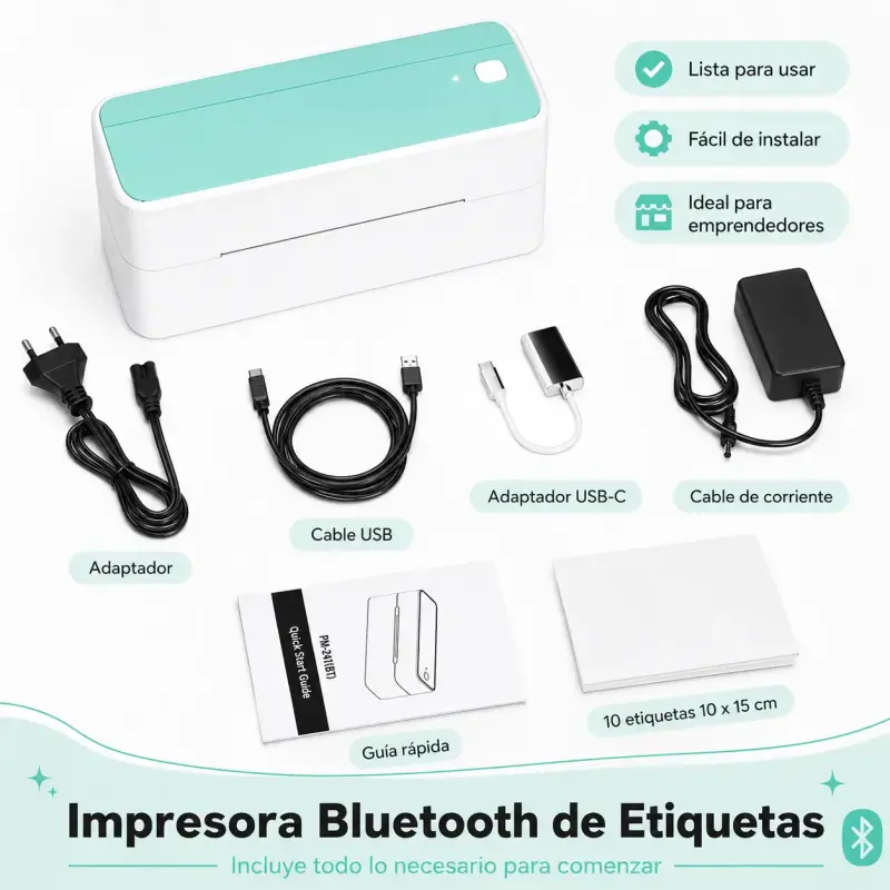 Impresora de etiquetas Phomemo PM-241-BT Bluetooth USB - 2