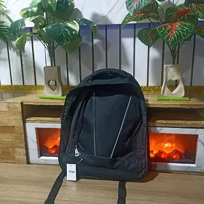 Mochila escolar azul con múltiples compartimentos - miniatura 6