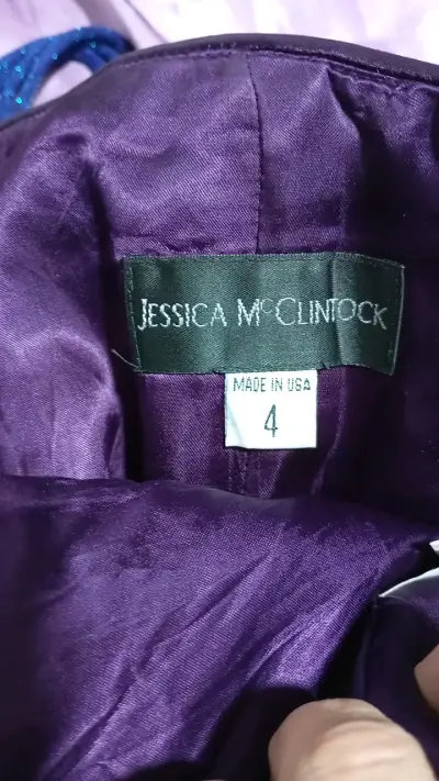 Vestido largo morado elegante para fiesta - miniatura 3