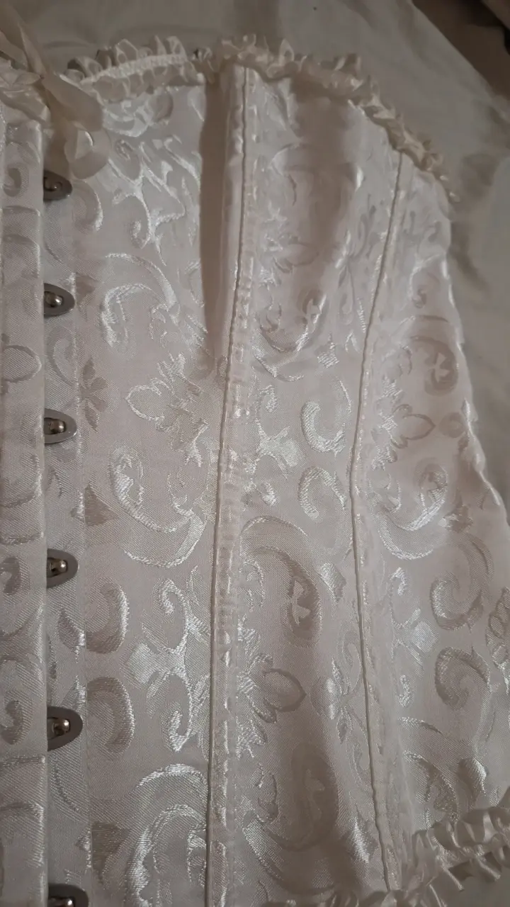 Corset blanco de encaje elegante - 2