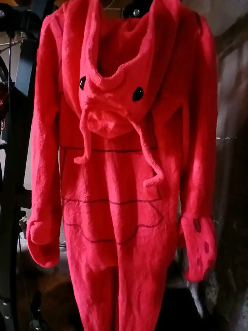 Pijama Disfraz de langosta rojo talla M - 2