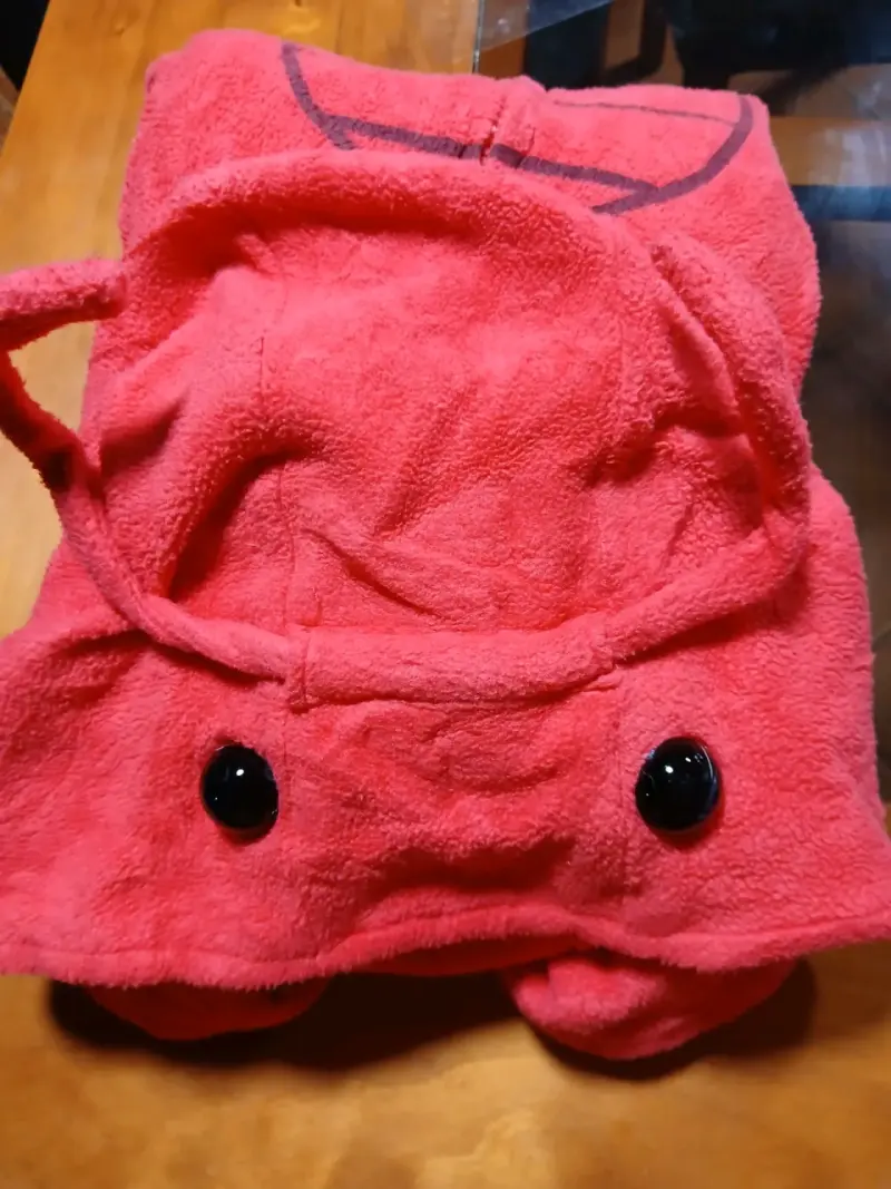 Pijama Disfraz de langosta rojo talla M - 3