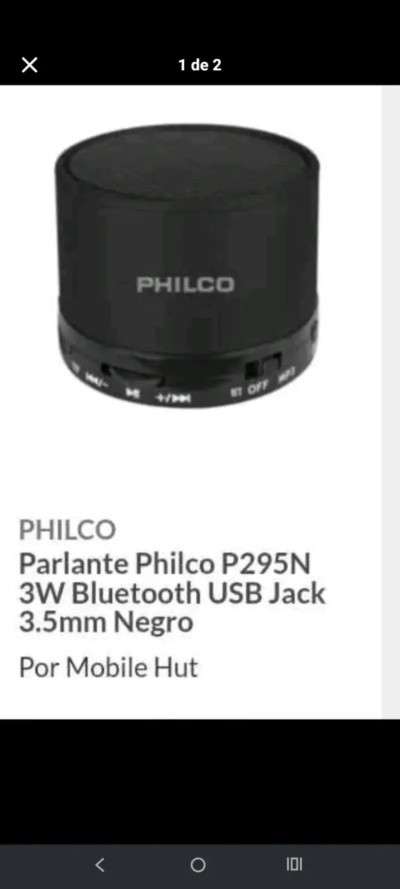 Parlante Bluetooth Philco portátil negro - 2