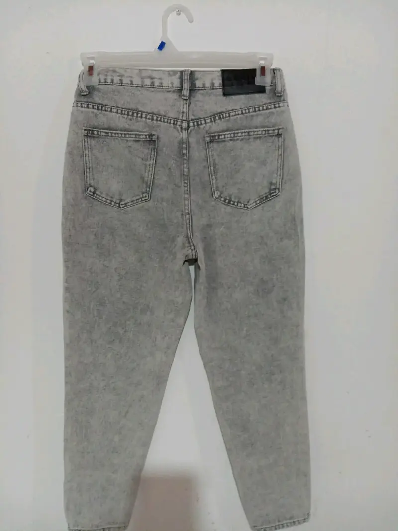 Jeans gris de tiro alto Talla 36 - 1