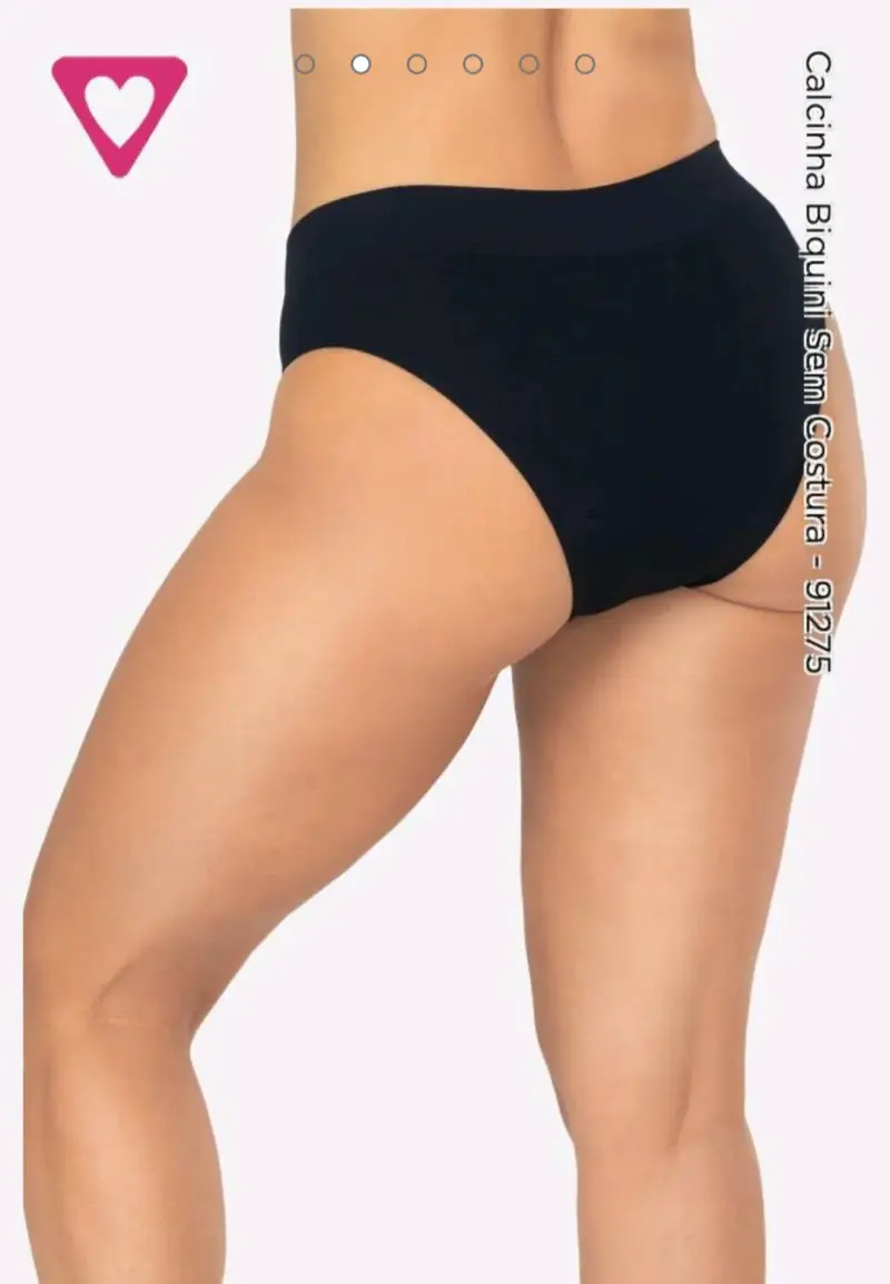 Calzón bikini sin costura negro ROMANCE - 2