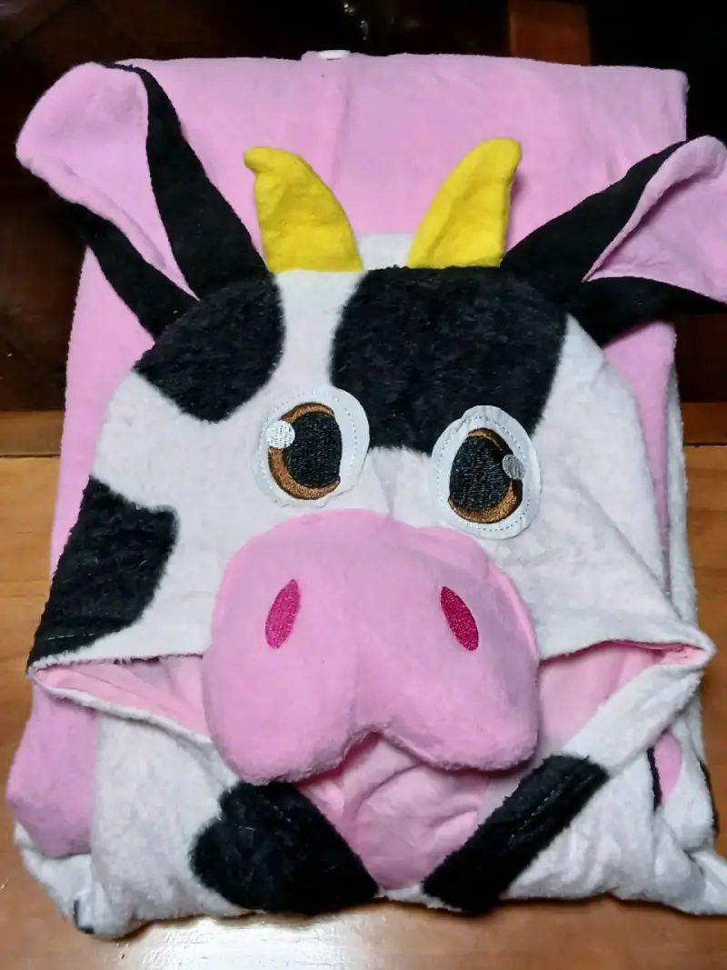 Pijama disfraz de vaca con capucha talla XL - 1