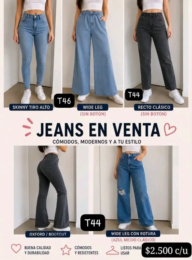 Jeans modernos para mujer en varios estilos - 1