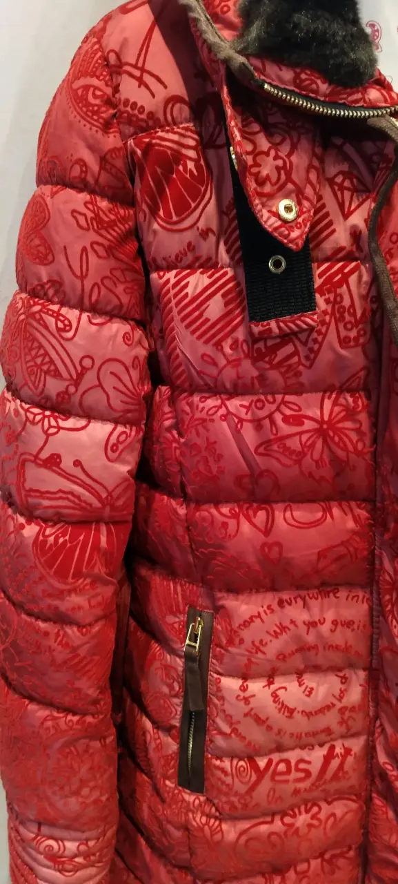 Abrigo rojo Desigual talla 44 con capucha - 2