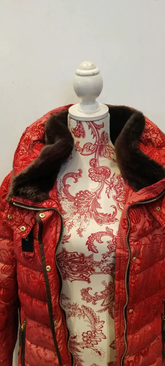Abrigo rojo Desigual talla 44 con capucha - 5