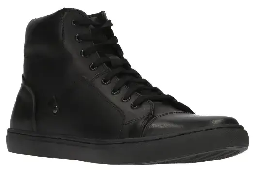 Zapatillas negras de cuero estilo urbano