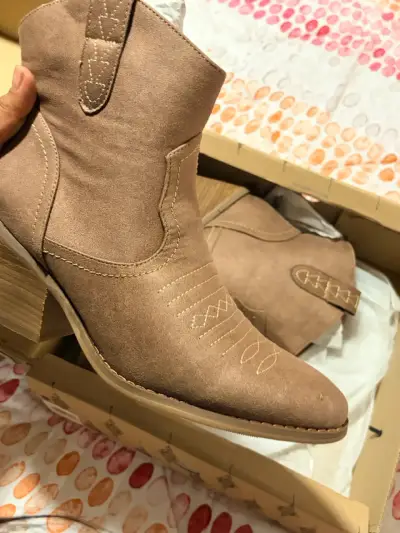 Botines de cuero marrón para mujer - miniatura 3