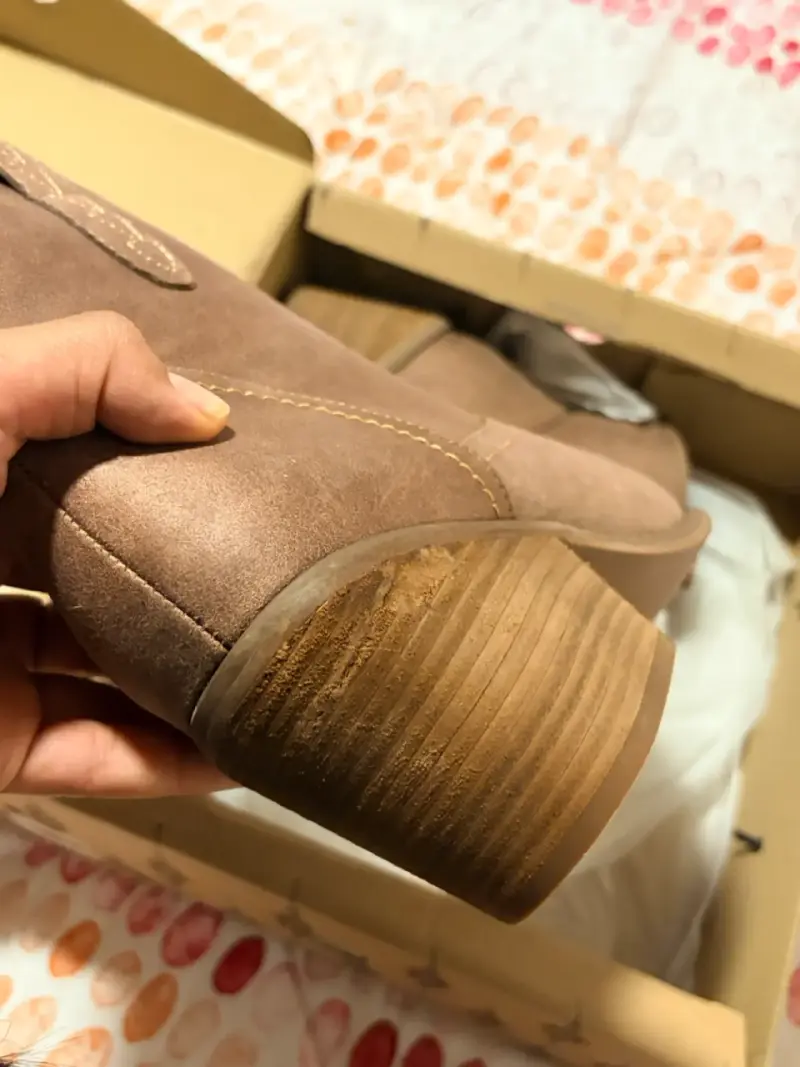 Botines de cuero marrón para mujer - 4