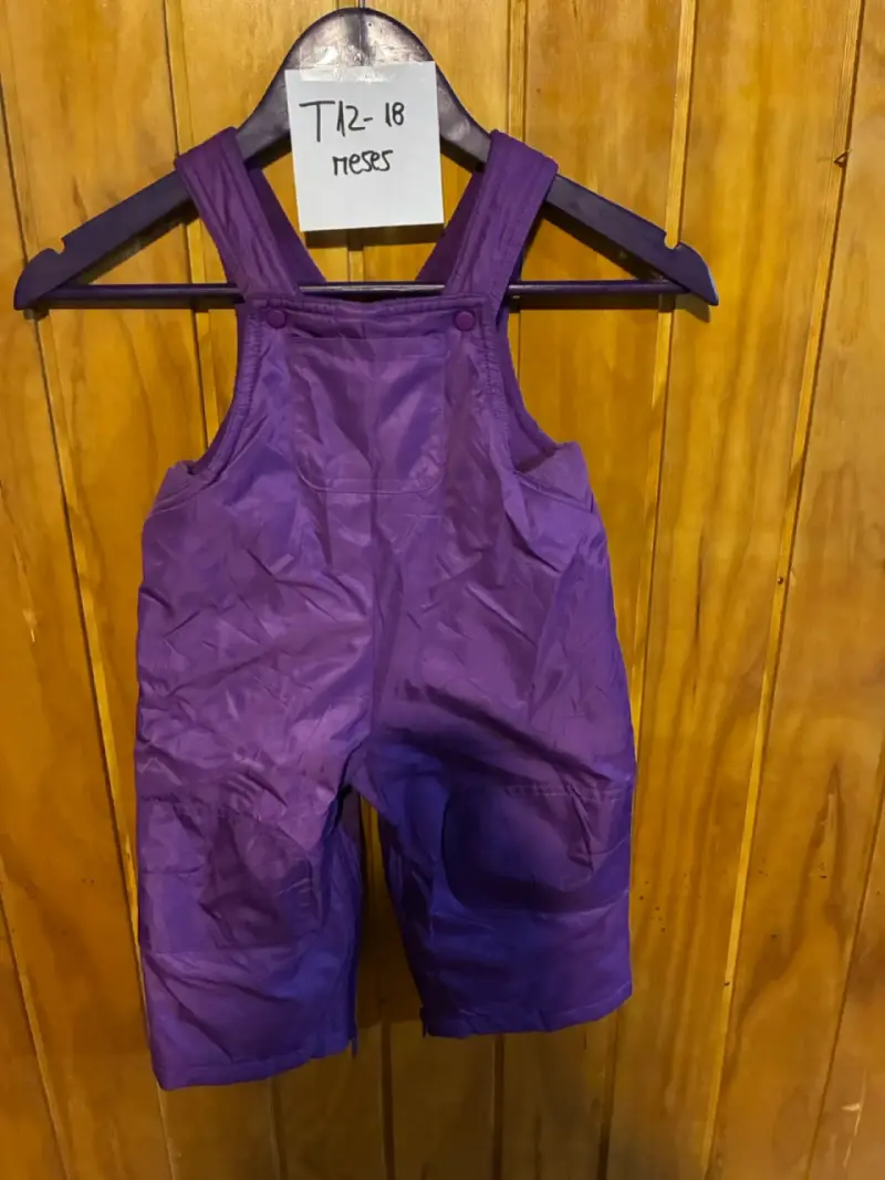 Overol impermeable morado talla 12-18 meses - 1