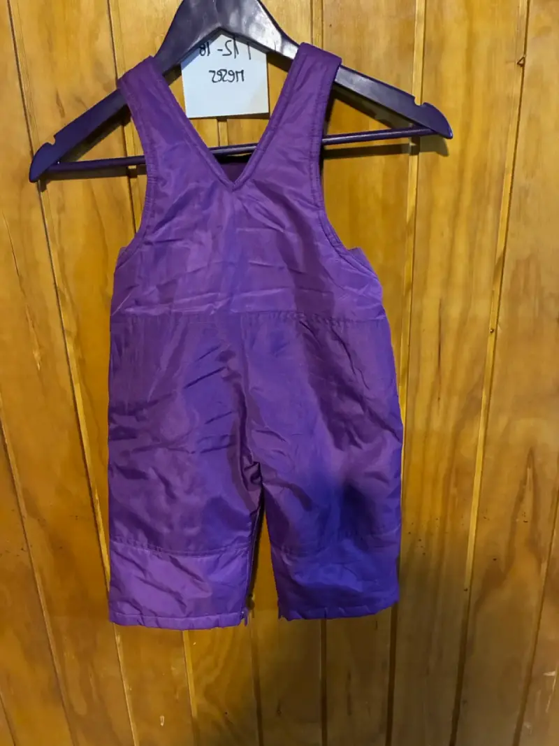 Overol impermeable morado talla 12-18 meses - 3