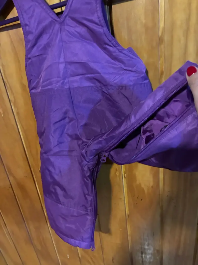 Overol impermeable morado talla 12-18 meses - 4
