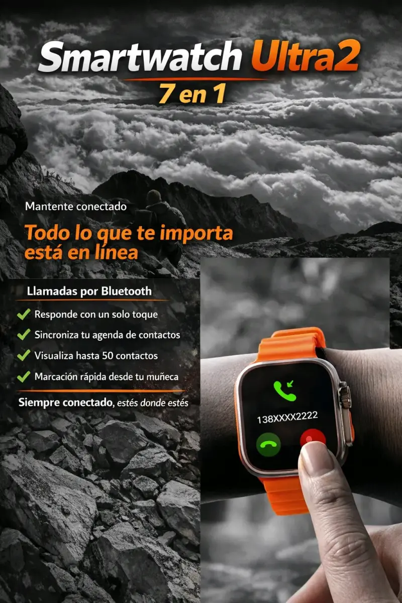 Reloj inteligente Ultra 3 con 7 correas intercambiables - 4
