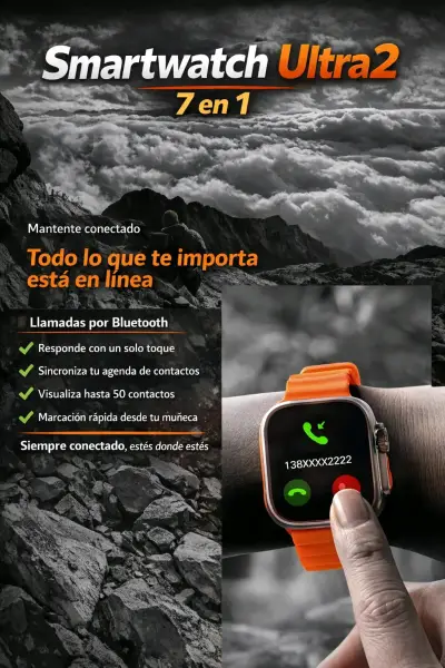 Reloj inteligente Ultra 3 con 7 correas intercambiables - miniatura 4