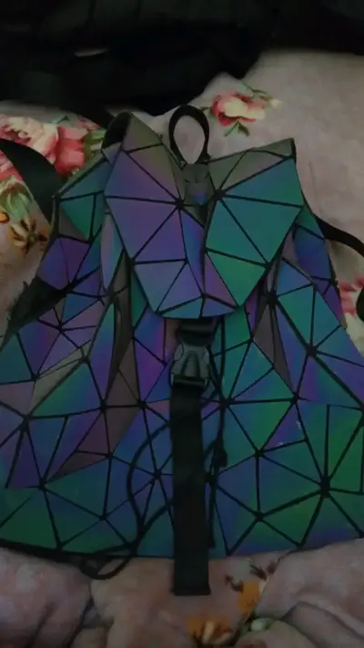 Mochila geométrica holográfica moderna - miniatura 1