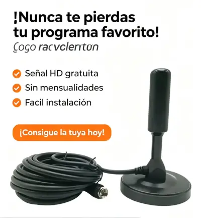 Antena HD para TV con señal gratuita y fácil instalación - miniatura 1