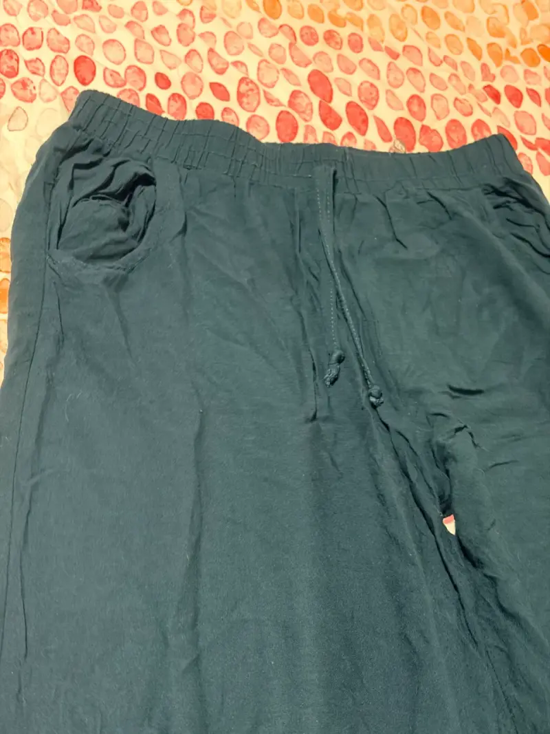 Pantalones holgados azul oscuro para mujer - 2
