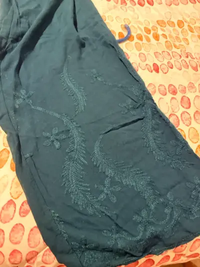 Pantalones holgados azul oscuro para mujer - miniatura 3