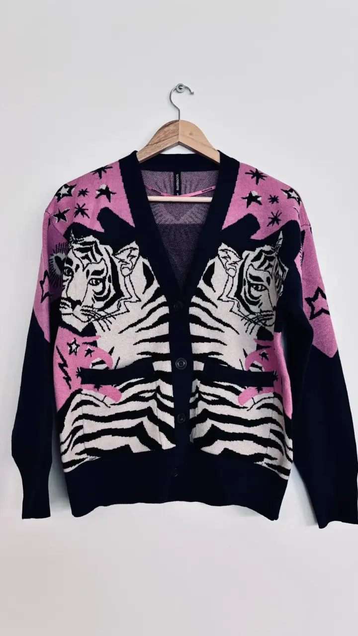 Cardigan barbados estampado tigres - 1