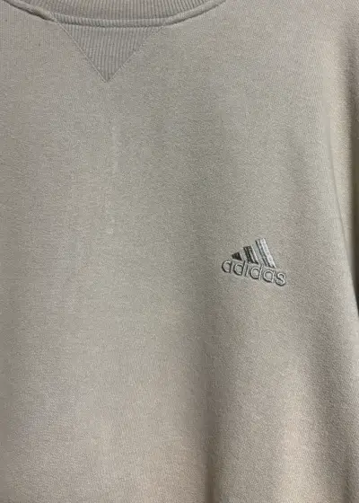 Polerón beige Adidas vintage unisex - miniatura 5