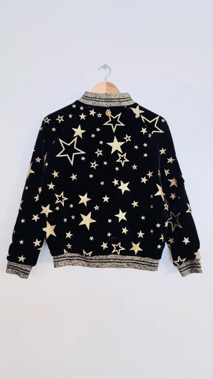 Chaqueta bomber Rapsodia negra con estrellas - 2