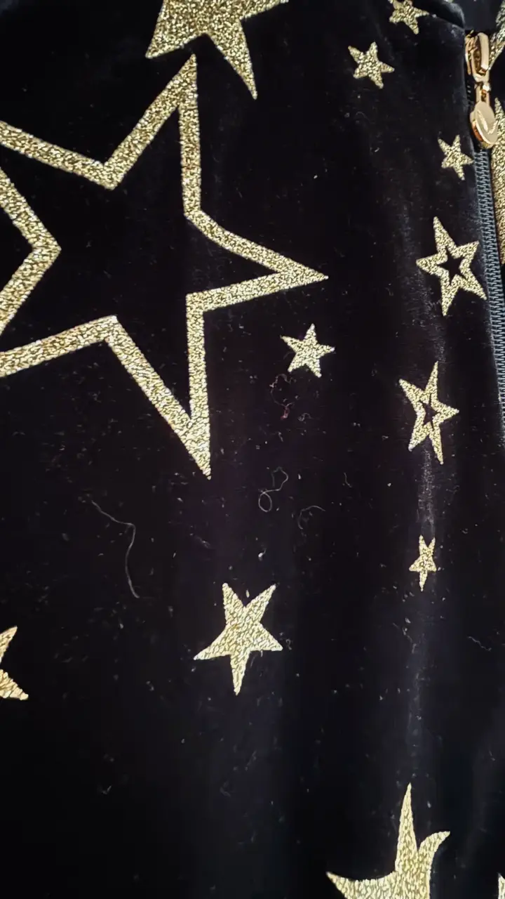 Chaqueta bomber Rapsodia negra con estrellas - 3