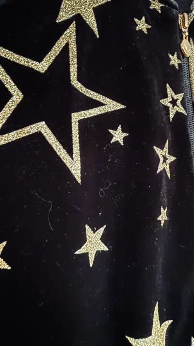 Chaqueta bomber Rapsodia negra con estrellas - miniatura 3