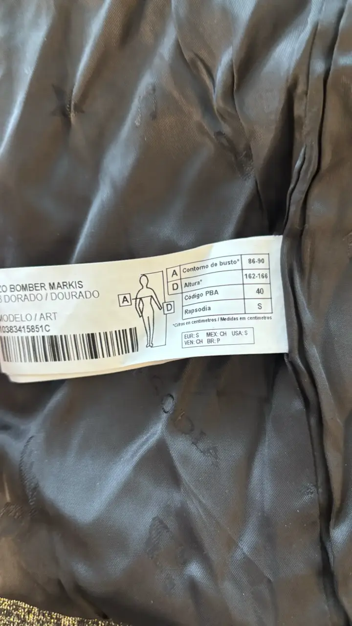 Chaqueta bomber Rapsodia negra con estrellas - 5