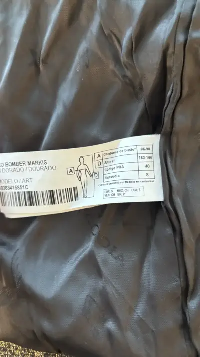 Chaqueta bomber Rapsodia negra con estrellas - miniatura 5