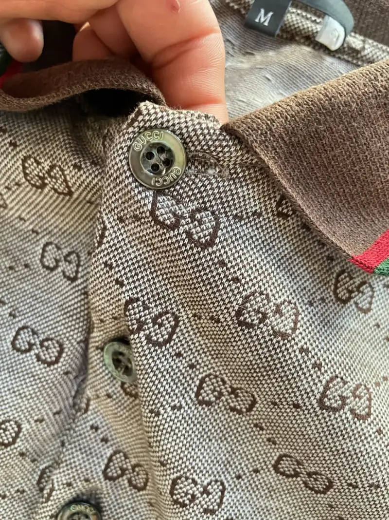 Polera Polo Gucci con Logo Monograma - 3