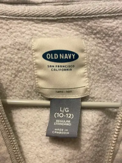 Polerón Old Navy gris talla L  para mujer - miniatura 3
