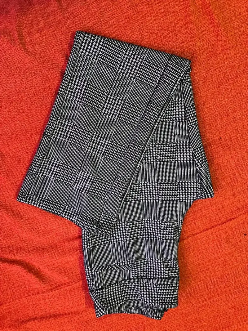 Pantalones de vestir a cuadros para mujer - 1