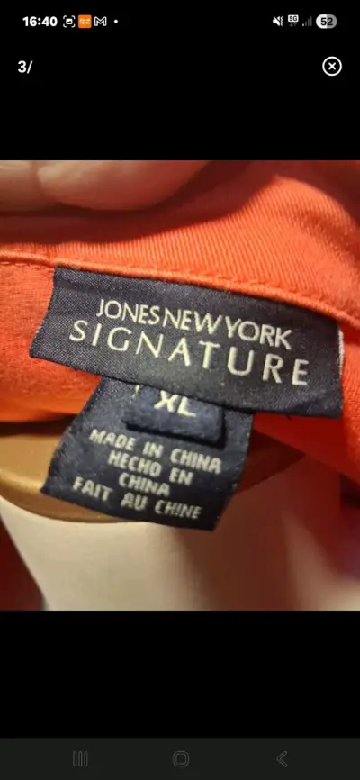 Chaqueta de mezclilla naranja para mujer - miniatura 2