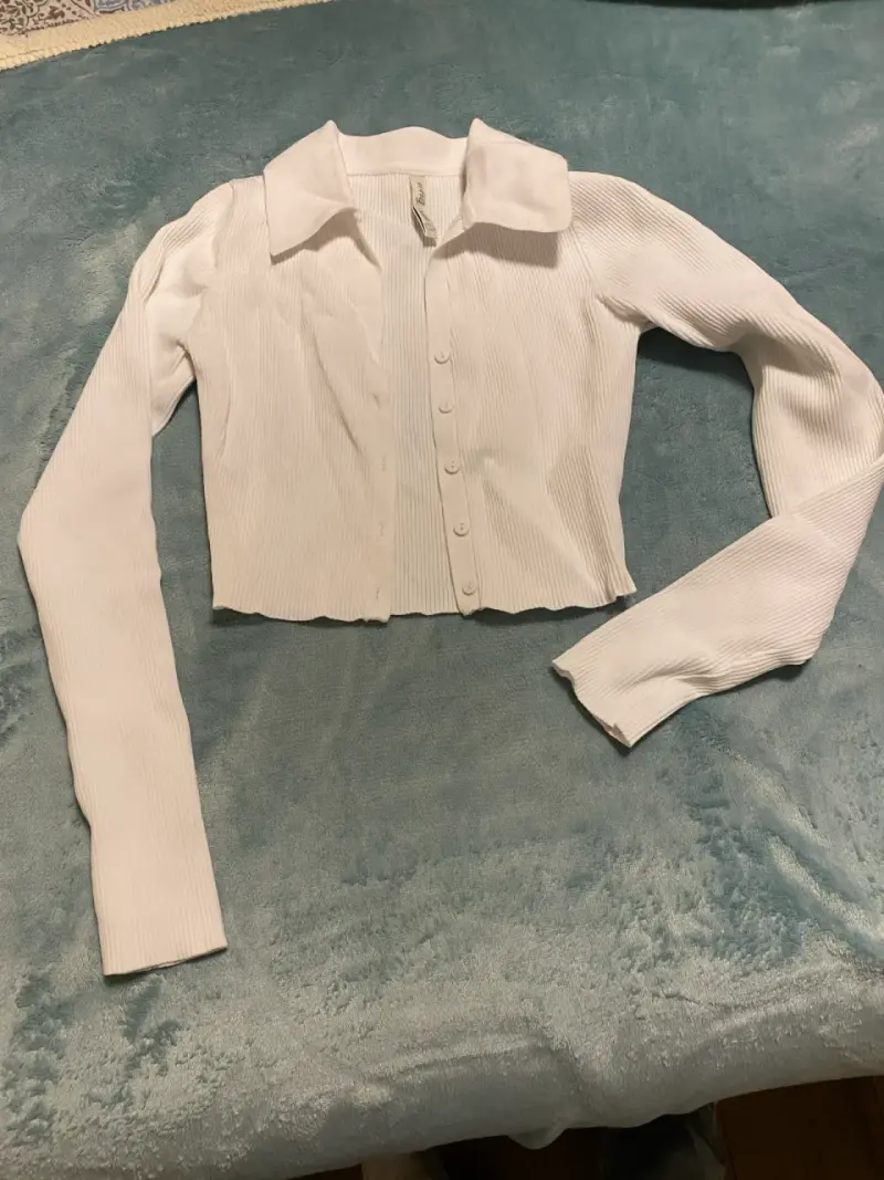 Cárdigan blanco de punto para mujer