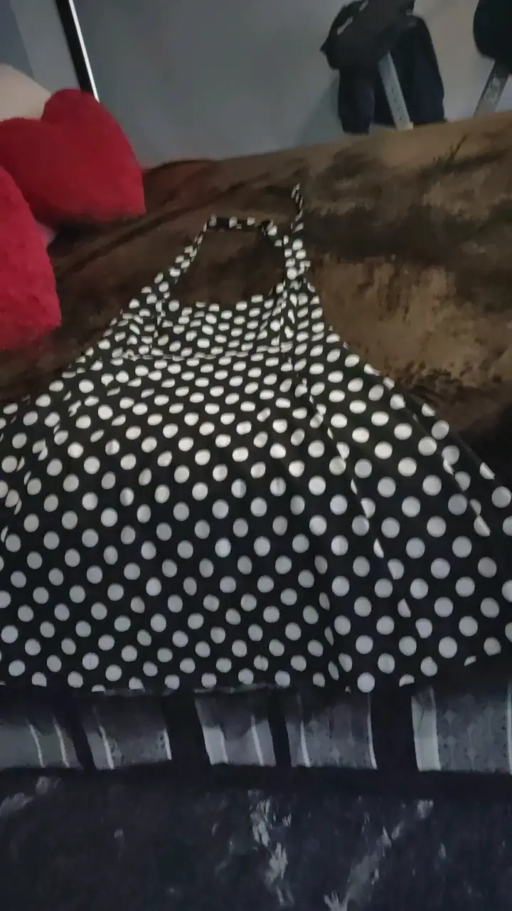 Vestido de lunares blanco y negro - 1