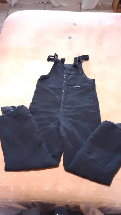 Pantalón de nieve impermeable negro para hombre - miniatura 1