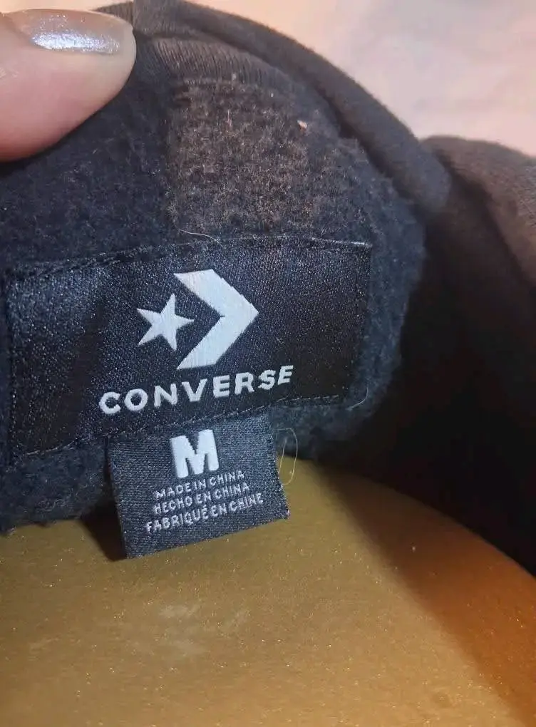 Polerón con capucha negro Converse - 2