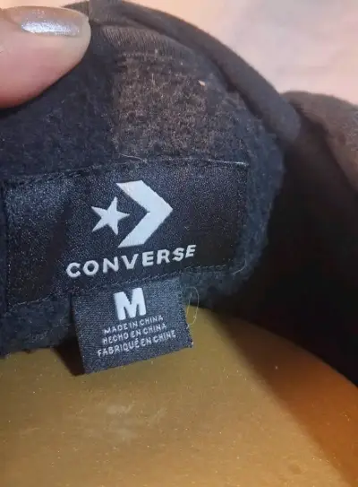 Polerón con capucha negro Converse - miniatura 2