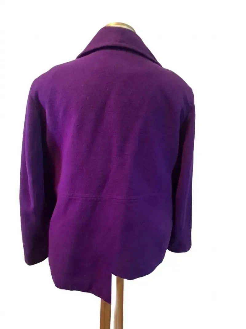 Chaqueta de lana morada para mujer - 2