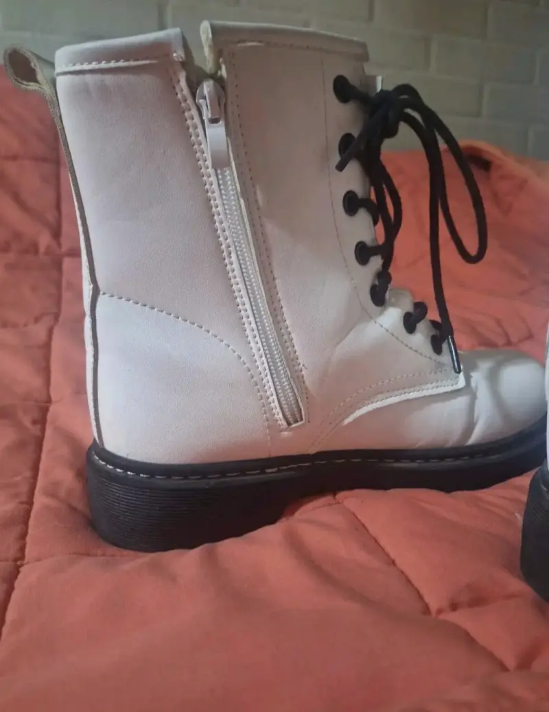 Botas blancas estilo militar unisex - 3