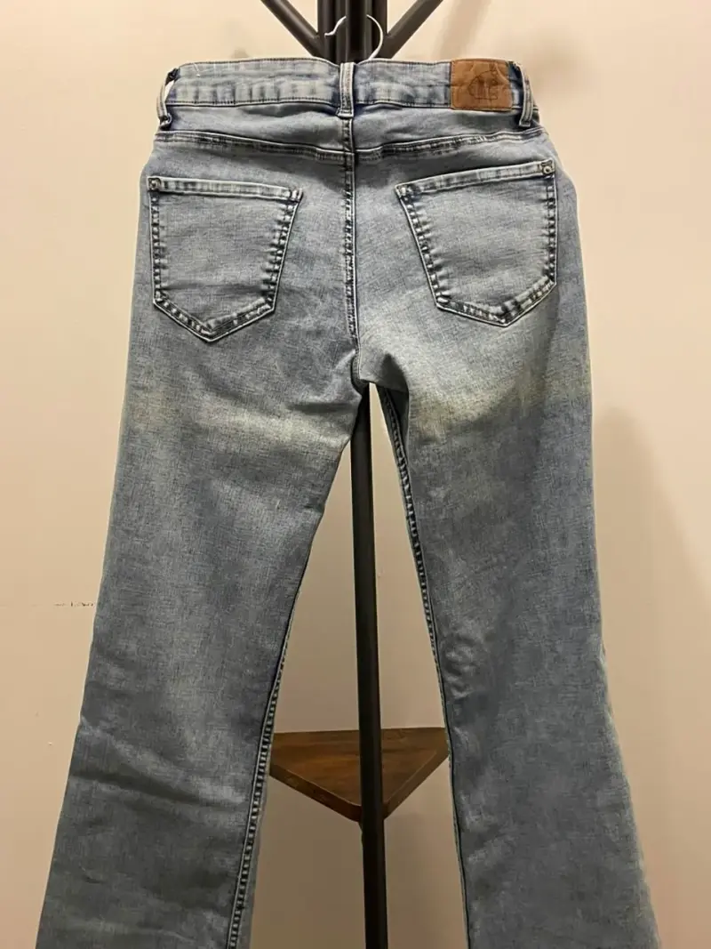 Jeans azul claro americanino para mujer - Talla XS - 2