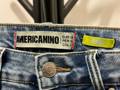 Jeans azul claro americanino para mujer - Talla XS - miniatura 3