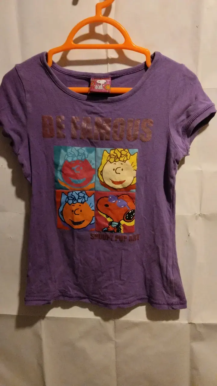 Polera morada Snoopy para niña