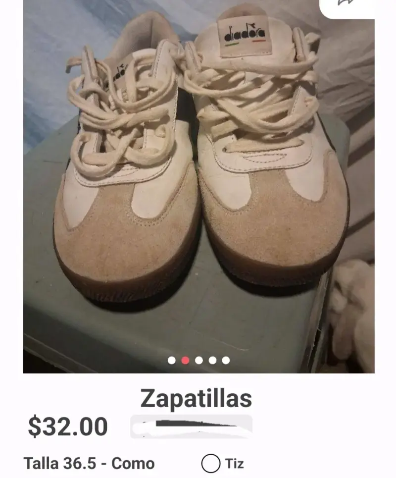 Zapatillas deportivas blancas y negras talla 36.5 - 2